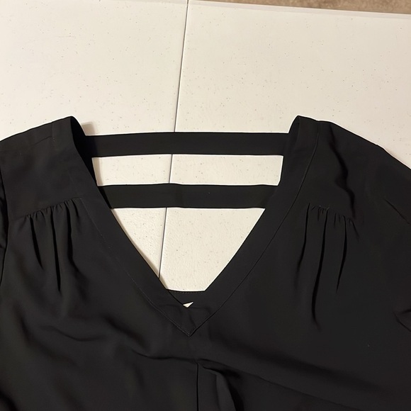41 Hawthorn black blouse long sleeves. Sz Sm - Picture 3 of 9